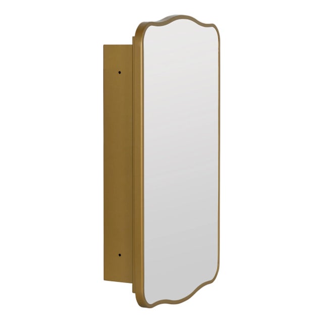 Meet the mirror that makes every morning feel like a love story. With its softly curved silhouette and graceful gold trim,...