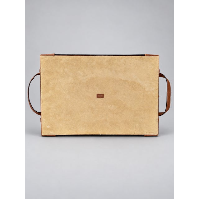 Italian Vintage Gucci Italian Leather Serving Tray, Circa 2000, Attributed For Sale - Image 3 of 6