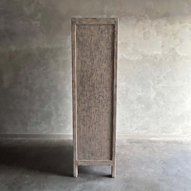 Reclaimed Wood Armoire Cabinet With Iron Hardware For Sale - Image 4 of 8