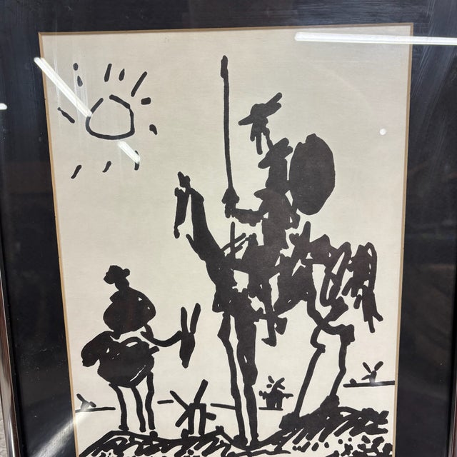 Contemporary Vintage Pablo Picasso 1955 Commemorative Don Quixote Framed Print For Sale - Image 3 of 10