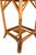 Brown Vintage Hexagonal Bamboo and Rattan Side Table For Sale - Image 8 of 10