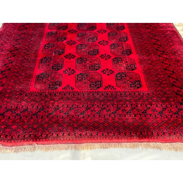 Vintage Afghan Turkmen Ersari Bokhara Oversize Rug - 12'2" X 10'4" For Sale - Image 10 of 14