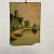 Vintage Art Watercolor Scenic Holland Countryside Windmill Lake & Boat For Sale - Image 12 of 12