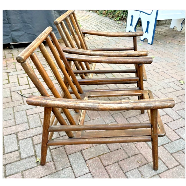 Brown Pair of Ficks Reed Bamboo Lounge Chairs - Vintage MCM Outdoor Furniture For Sale - Image 8 of 8