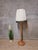 Vintage Wooden Floor Lamp with Pleated Shade, 1970s For Sale - Image 4 of 8