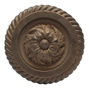 Vintage Cast Bronze Floral Passage Door Knob