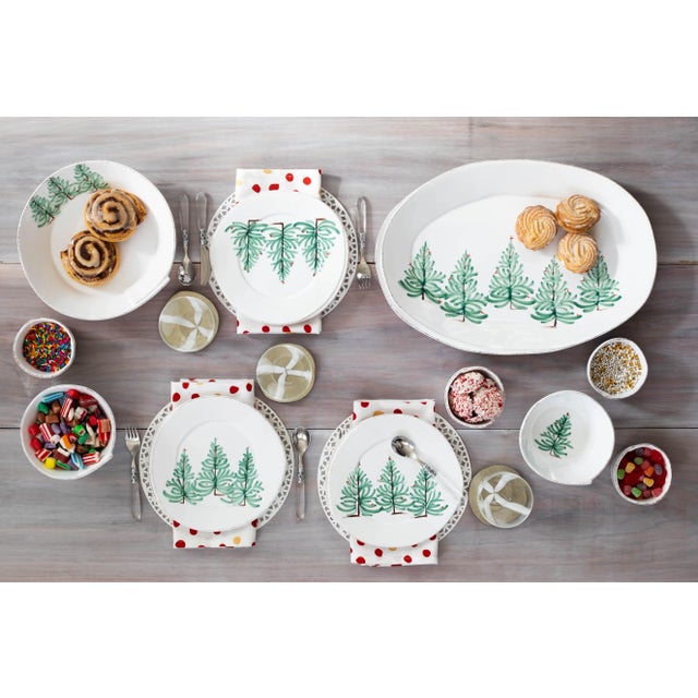 VIETRI Lastra Holiday Oval Platter For Sale - Image 11 of 12