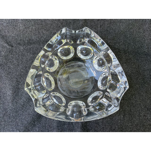 Heavy Mid Century Crystal Catchall Ashtray For Sale - Image 14 of 18