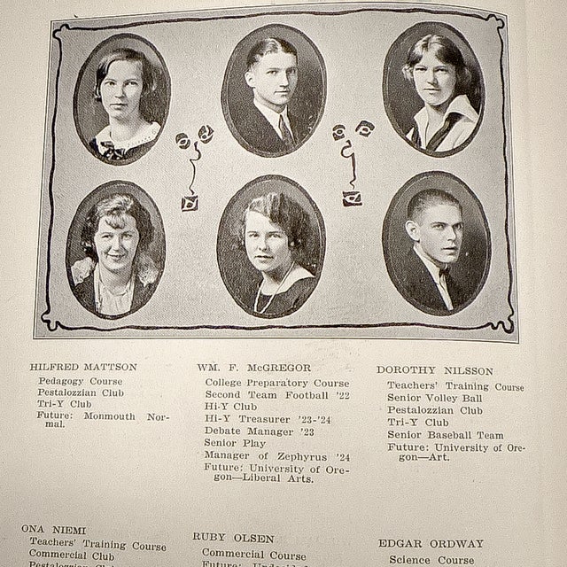 Black Vintage 1924 Astoria, Oregon Yearbook For Sale - Image 8 of 13