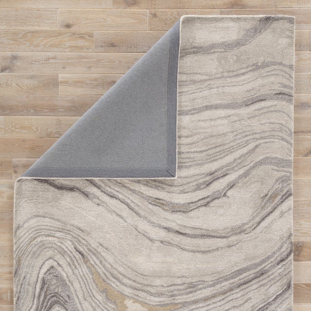 Jaipur Living Atha Handmade Abstract Gray/ Gold Area Rug 5' X 8