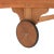 Wood Newport Chaise Lounge Chair with Side Table, Natural/Grey Stripe Cushion For Sale - Image 7 of 11