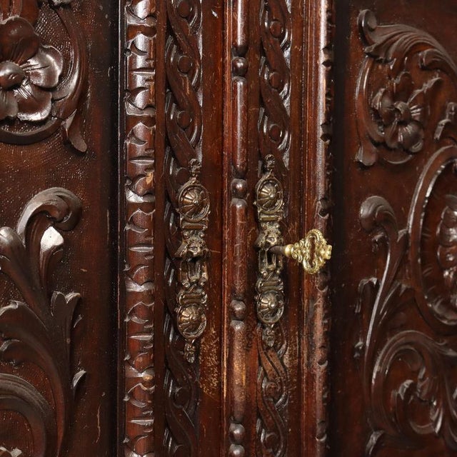 19th Century Neo-Baroque Walnut Sideboard, Italy For Sale - Image 13 of 16
