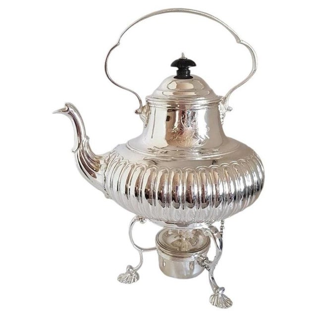 Sterling Silver Spirit Kettle and Stand, London, 1975 For Sale - Image 13 of 13