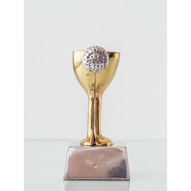 Brutalist Brass and Aluminum Golf Trophy Sculpture by David Marshall, Spain, 1970s For Sale - Image 6 of 12