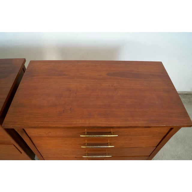 Wood 1950’s Mid-Century Modern Dressers by Permacraft - A Pair For Sale - Image 7 of 12