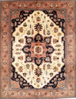 Pasargad Ny Original Persian Tabriz Wool Rug - 8′11″ × 11′8″