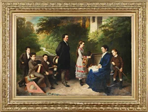 Heinrich Lauenstein, großes Familienportrait, 1881