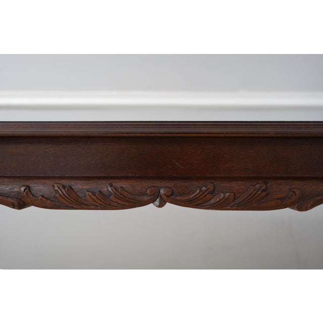 1980s Lane Chippendale Mahogany Clawfoot Sofa Table For Sale - Image 5 of 13