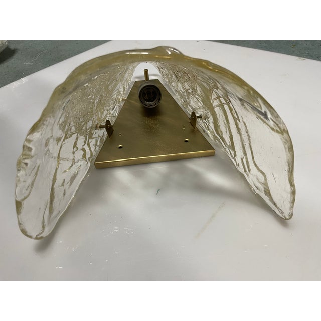 Large Ice Wall Sconce in Murano Glass, 1970s For Sale - Image 8 of 16