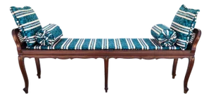 Vintage French Country Cane Bench