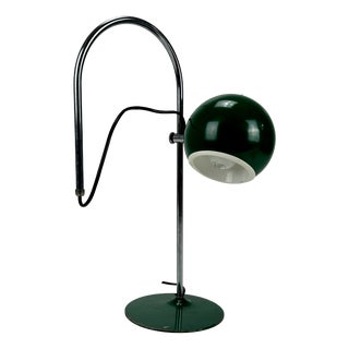 Mid-Century Modern Green Eyeball Desk Lamp, Italy, 1970s For Sale