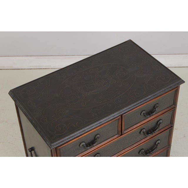 Theodore Alexander Embossed Brass Surface Chest For Sale - Image 12 of 15