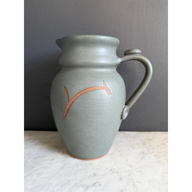Abstract Studio Pottery Pitcher by Yvonne Lynch, Nova Scotia For Sale - Image 3 of 10