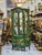 French French Style Green Display Cabinet With Gold Leaf Details For Sale - Image 3 of 4