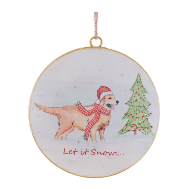 2020s Dog Disc Ornament Set of 12 For Sale - Image 5 of 7