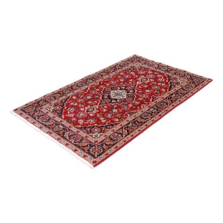 Kashan Rug in Hand-Knotted Wool For Sale