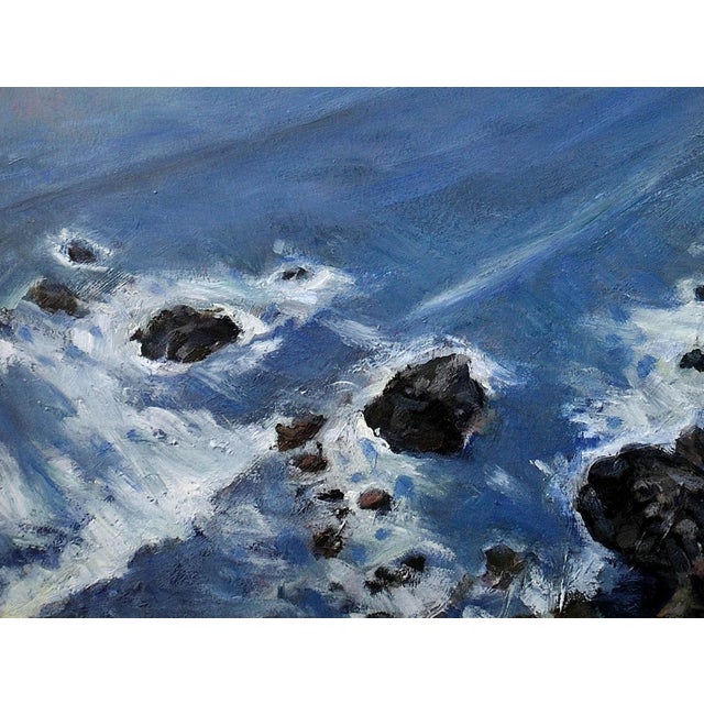 Blue Robert Jones, The North Cliffs of Cornwall, Oil Painting, 1995, Framed For Sale - Image 8 of 18
