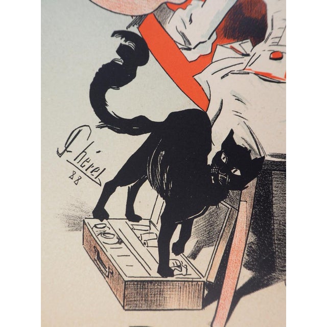 Jules Cheret, Jeune fille peintre, 1897 Lithograph For Sale - Image 3 of 9