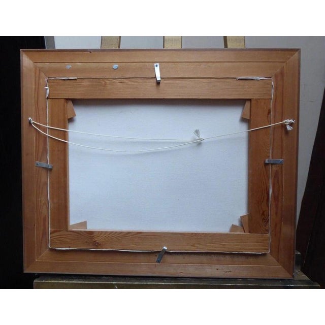 Textile Victor Trevett, Moonshine Near Wallet Spitway, 1980s, Oil Painting on Canvas, Framed For Sale - Image 7 of 14