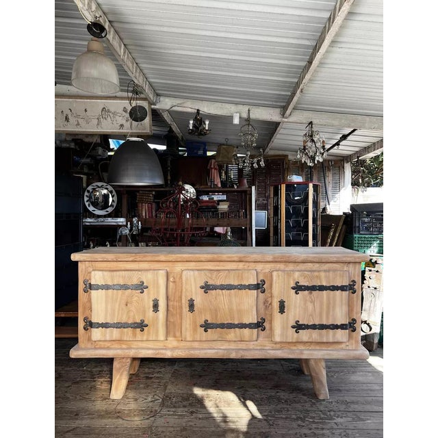 Vintage Brutalist Sideboard in Elm For Sale - Image 15 of 15