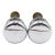 Pair of Vintage 0.75 In. Chrome Brass Cabinet Drawer Knobs For Sale