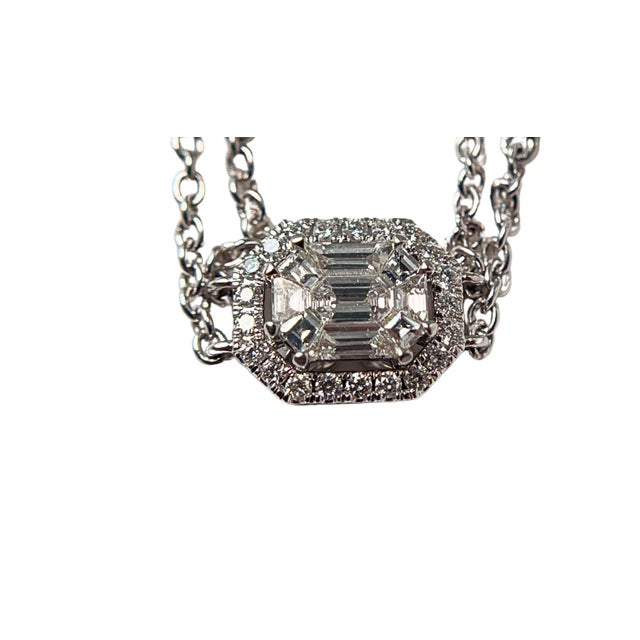 Elegant 18k White Gold Bracelet With 1 Ct Natural White Diamonds, 5 Grams For Sale In New York - Image 6 of 7