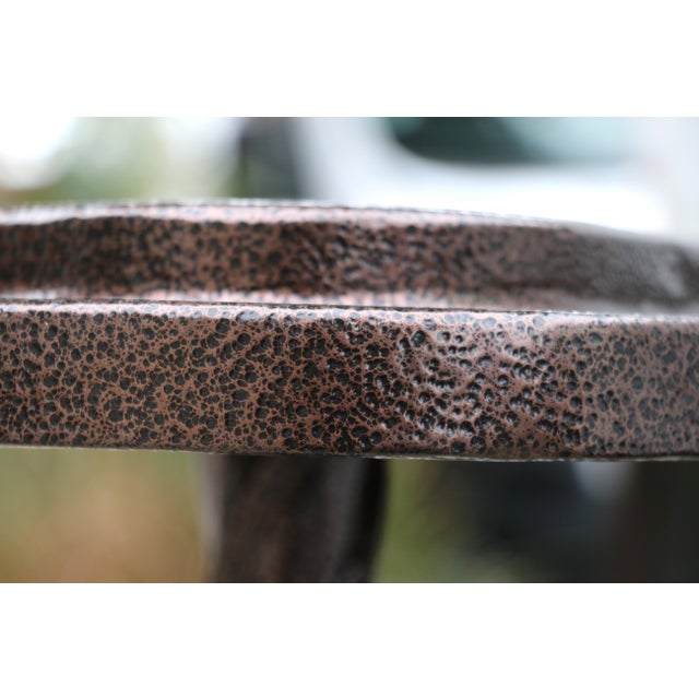 Bronze Vintage Sculptural Large Display Metal Table For Sale - Image 8 of 11