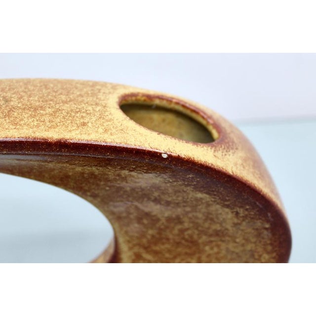 Ceramic Mid-Century Mottled Ceramic Vase by R. Rigon for Bertoncello, Italy, 1960s For Sale - Image 7 of 11