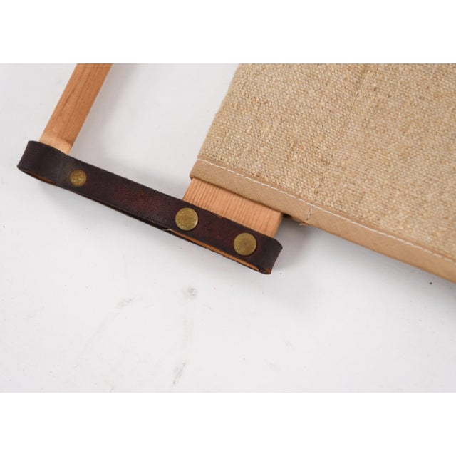 Mid Century Wallmount Canvas Leather Magazine Rack Chairish
