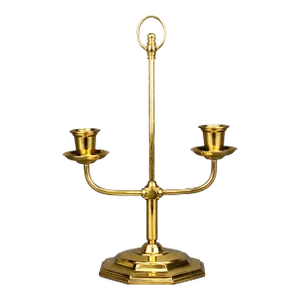 Vintage Solid Brass Candelabra Two Arms