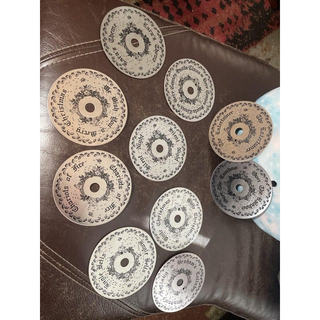 Vintage Mr. Christmas Animated Ballet Music Box With 10 Discs, Illuminated Wood Display For Sale - Image 9 of 9