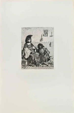Alfred Cadart, Juive d'Alger, Etching, 1870s