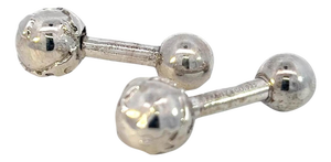 1990s Pair of Tiffany & Co Estate Globe Cufflinks Sterling Silver