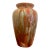Vintage Drip Glaze Studio Pottery Vase in Orange & Ash Tones For Sale