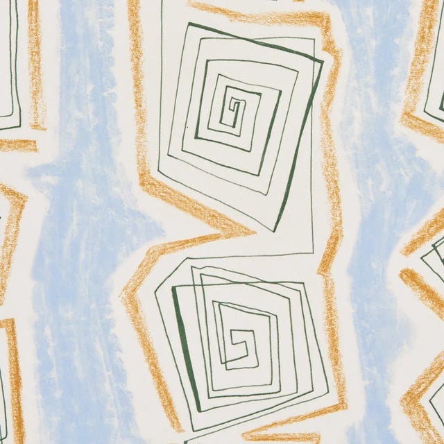 Abstract Sample - Schumacher X Backdrop Taboo Wallpaper in Sky For Sale - Image 3 of 3