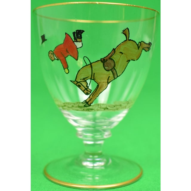 Mid 20th Century Set X 4 Fox-Hunt Sherry Glasses Hand-Painted by Frank Vosmansky For Sale In New York - Image 6 of 6