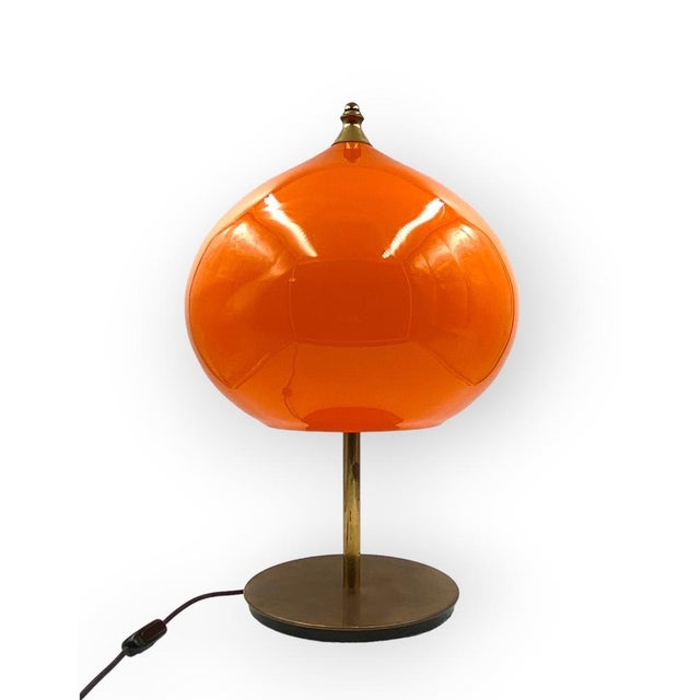 Mid-Century Modern Orange Glass Table Lamp by Alessandro Pianon for Vistosi, Italy, 1960s For Sale - Image 14 of 17
