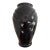 Vintage Anchor Hocking Large Black Glass Vase For Sale