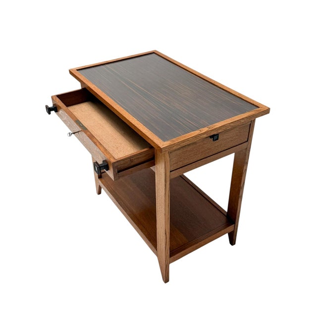 Wood Art Deco Serving Table in Oak and Ebony by Hendrik Wouda, 1924 For Sale - Image 7 of 10