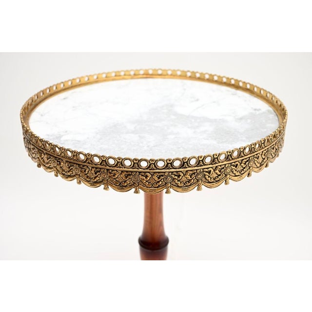 1930s French Marble Top Wine Table, 1930 For Sale - Image 5 of 6